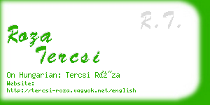roza tercsi business card